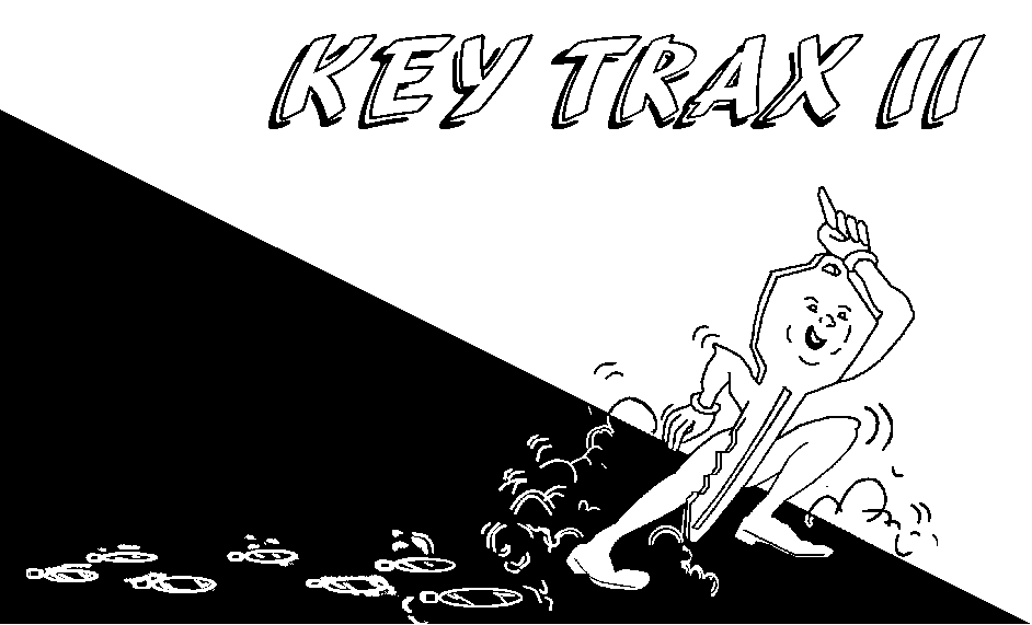 Image of running Key - Named Trackey, leaving behind tracks on the ground. version 2